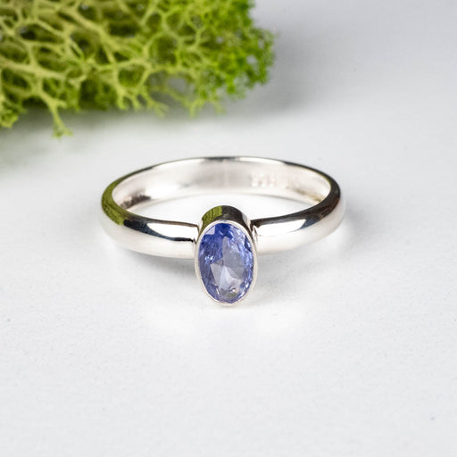 Tanzanite Ring 6x4mm Size 6 .925 Silver - InnerVision Crystals