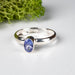 Tanzanite Ring 6x4mm Size 7 .925 Silver - InnerVision Crystals