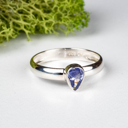 Tanzanite Ring 6x4mm Size 7 .925 Silver - InnerVision Crystals