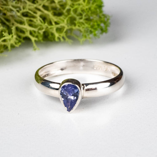 Tanzanite Ring 6x4mm Size 7 .925 Silver - InnerVision Crystals