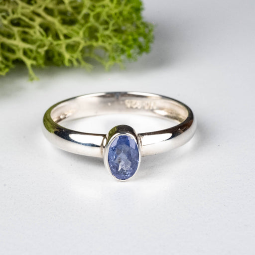 Tanzanite Ring 6x4mm Size 8 .925 Silver - InnerVision Crystals