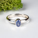 Tanzanite Ring 6x4mm Size 8 .925 Silver - InnerVision Crystals