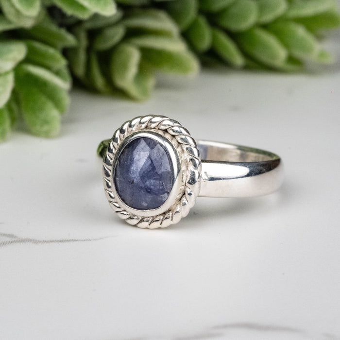 Tanzanite Ring 7x6mm Size 7 - InnerVision Crystals