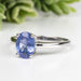 Tanzanite Ring 8x6mm Size 8 .925 Silver - InnerVision Crystals