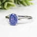 Tanzanite Ring 8x6mm Size 8 .925 Silver - InnerVision Crystals