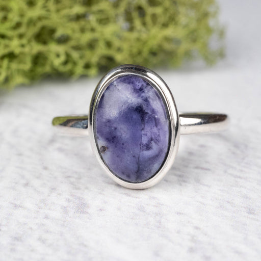 Tiffany Stone Ring 12x9mm Size 10 .925 Silver - InnerVision Crystals