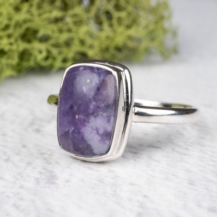 Tiffany Stone Ring 12x9mm Size 11 .925 Silver - InnerVision Crystals