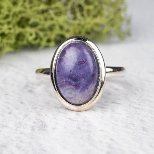 Tiffany Stone Ring 12x9mm Size 6 .925 Silver - InnerVision Crystals