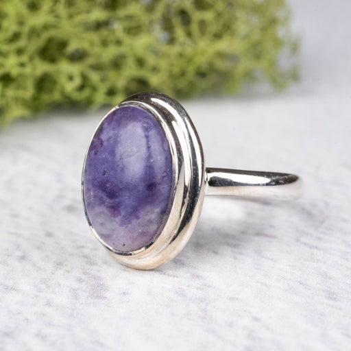 Tiffany Stone Ring 12x9mm Size 6 .925 Silver - InnerVision Crystals