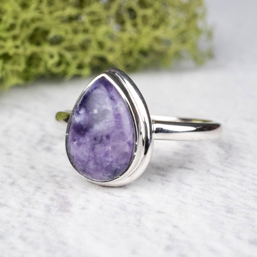 Tiffany Stone Ring 12x9mm Size 9 .925 Silver - InnerVision Crystals