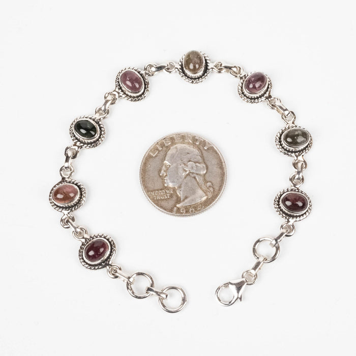 Tourmaline Bracelet 8x6mm 7" .925 Silver - InnerVision Crystals