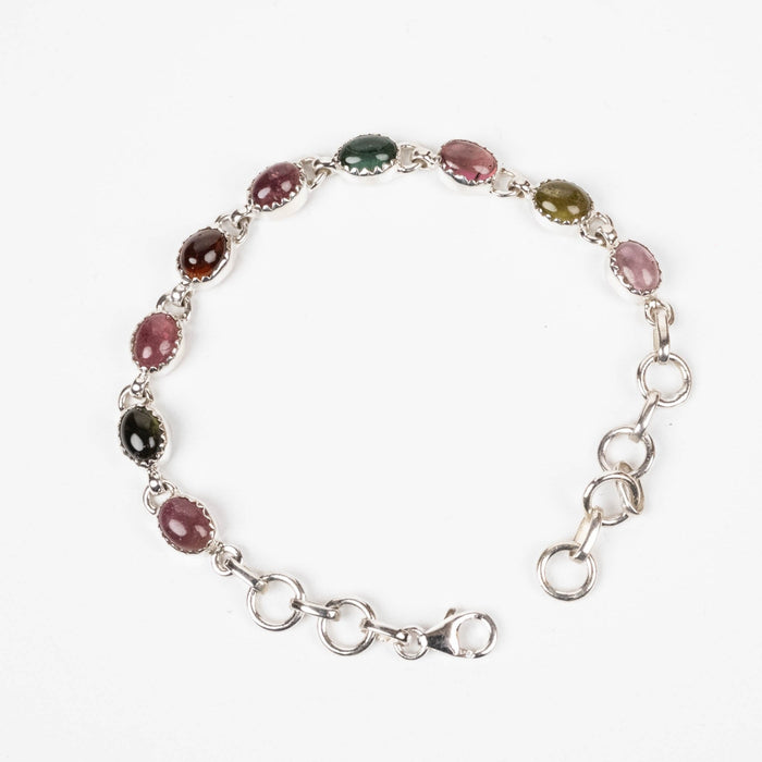 Tourmaline Bracelet 8x6mm 7" .925 Silver - InnerVision Crystals