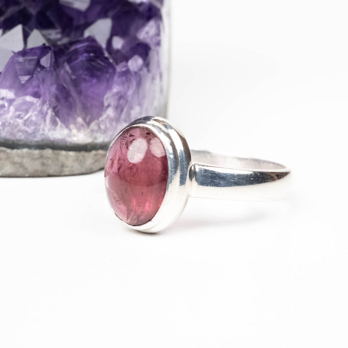 Tourmaline Ring 11x8mm Size 9 .925 Silver - InnerVision Crystals