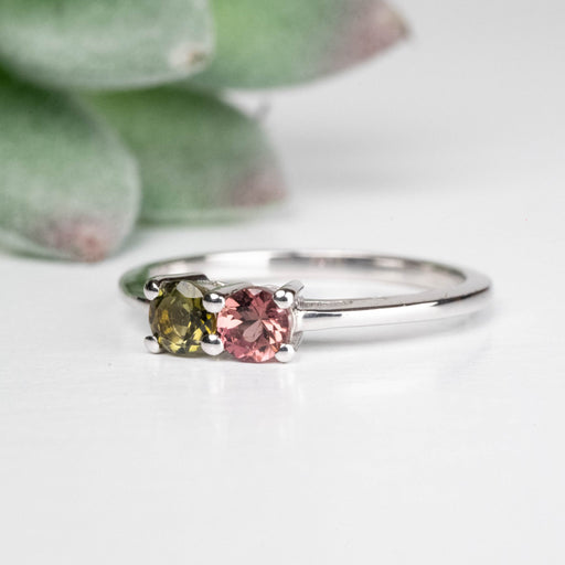 Tourmaline Ring 3.5mm Size 6 .925 Silver - InnerVision Crystals