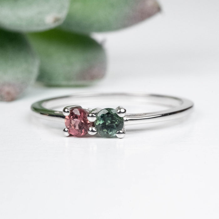 Tourmaline Ring 3.5mm Size 9 .925 Silver - InnerVision Crystals
