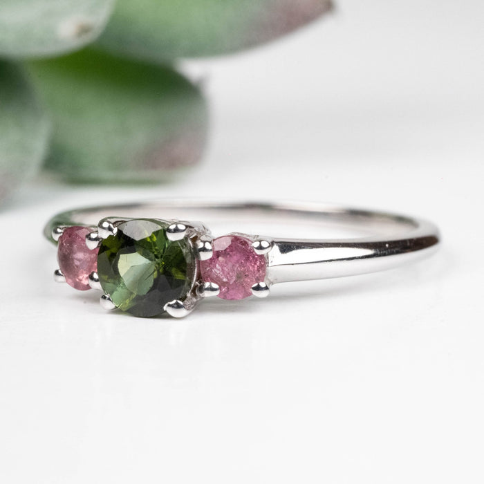 Tourmaline Ring 3mm - 5mm Size 10 .925 Silver - InnerVision Crystals
