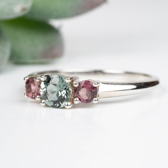 Tourmaline Ring 3mm - 5mm Size 9 .925 Silver - InnerVision Crystals