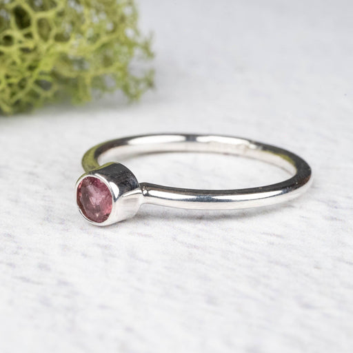Tourmaline Ring 4mm Size 7 .925 Silver - InnerVision Crystals