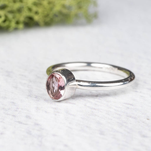 Tourmaline Ring 5x4mm Size 4 .925 Silver - InnerVision Crystals