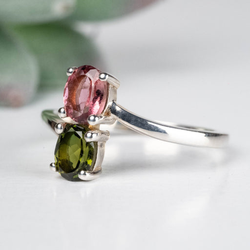 Tourmaline Ring 5x4mm Size 5 .925 Silver - InnerVision Crystals