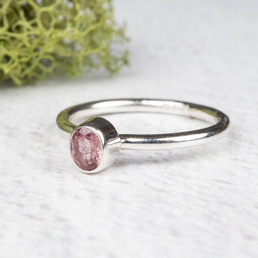 Tourmaline Ring 5x4mm Size 7 .925 Silver - InnerVision Crystals