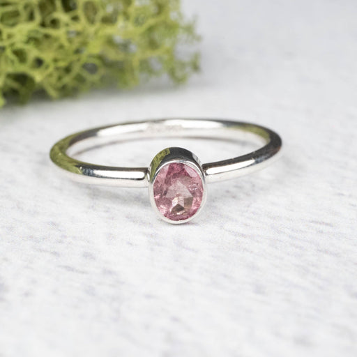 Tourmaline Ring 5x4mm Size 7 .925 Silver - InnerVision Crystals