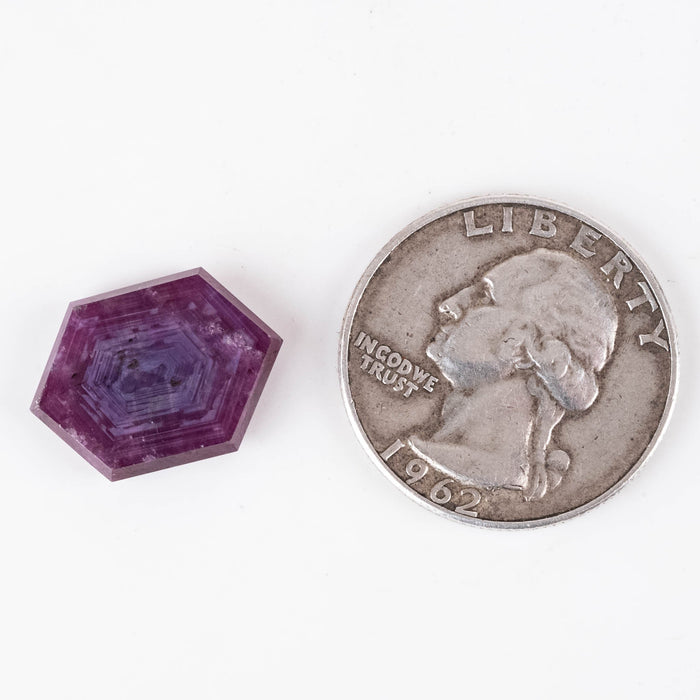 Trapiche Ruby 11.20 ct 14x13mm - InnerVision Crystals