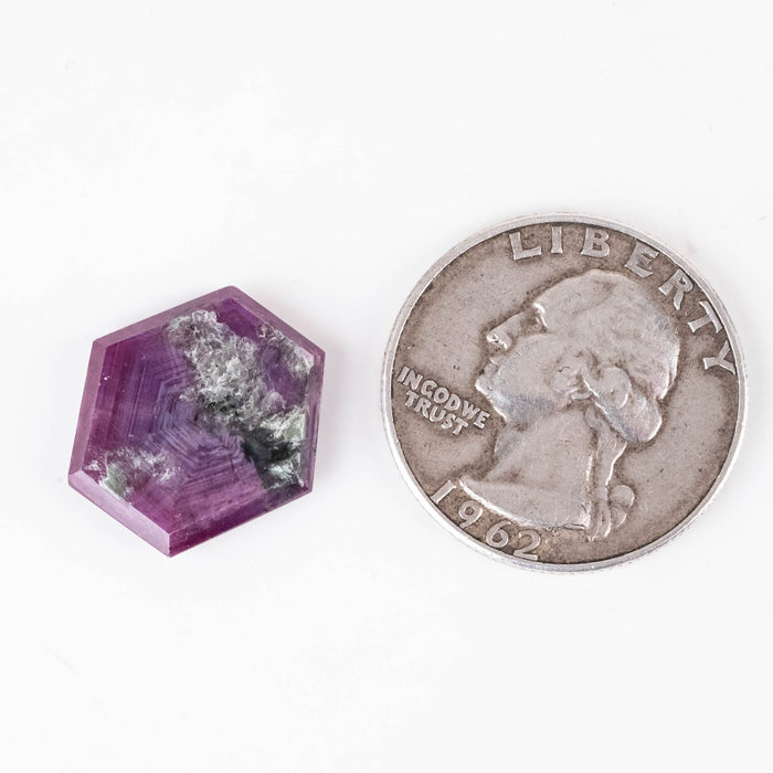 Trapiche Ruby 11.90 ct 16x15mm - InnerVision Crystals