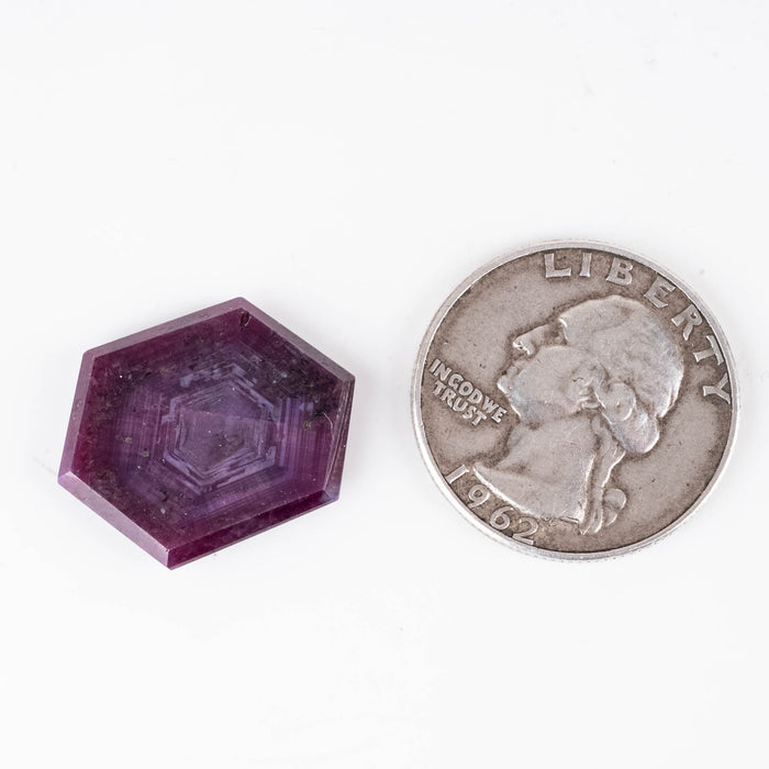 Trapiche Ruby 18.40 ct 20x17mm - InnerVision Crystals