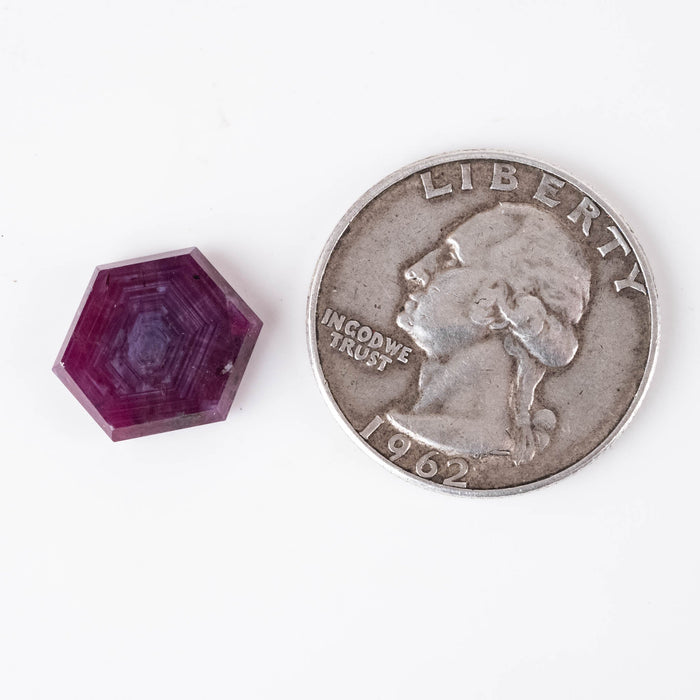 Trapiche Ruby 7.50 ct 13x11mm - InnerVision Crystals