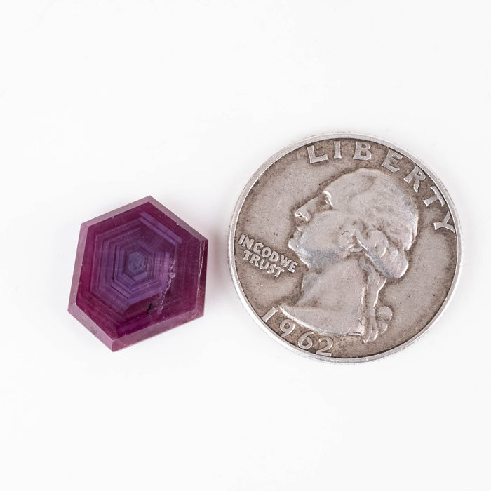 Trapiche Ruby 9.55 ct 14x14mm - InnerVision Crystals
