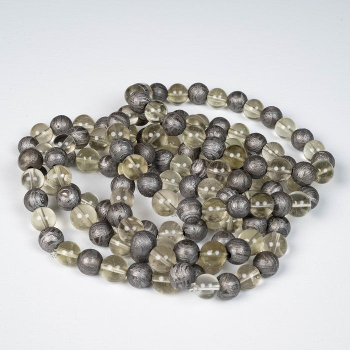 Aletai Meteorite + Libyan Desert Glass Bead Bracelet