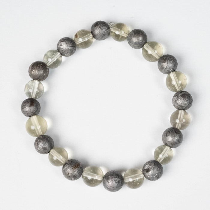Aletai Meteorite + Libyan Desert Glass Bead Bracelet