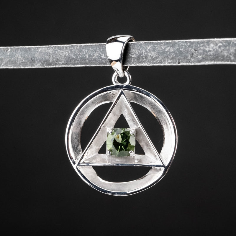 Alchemy Pendant | Moldavite Gemstone .925 Silver - InnerVision Crystals