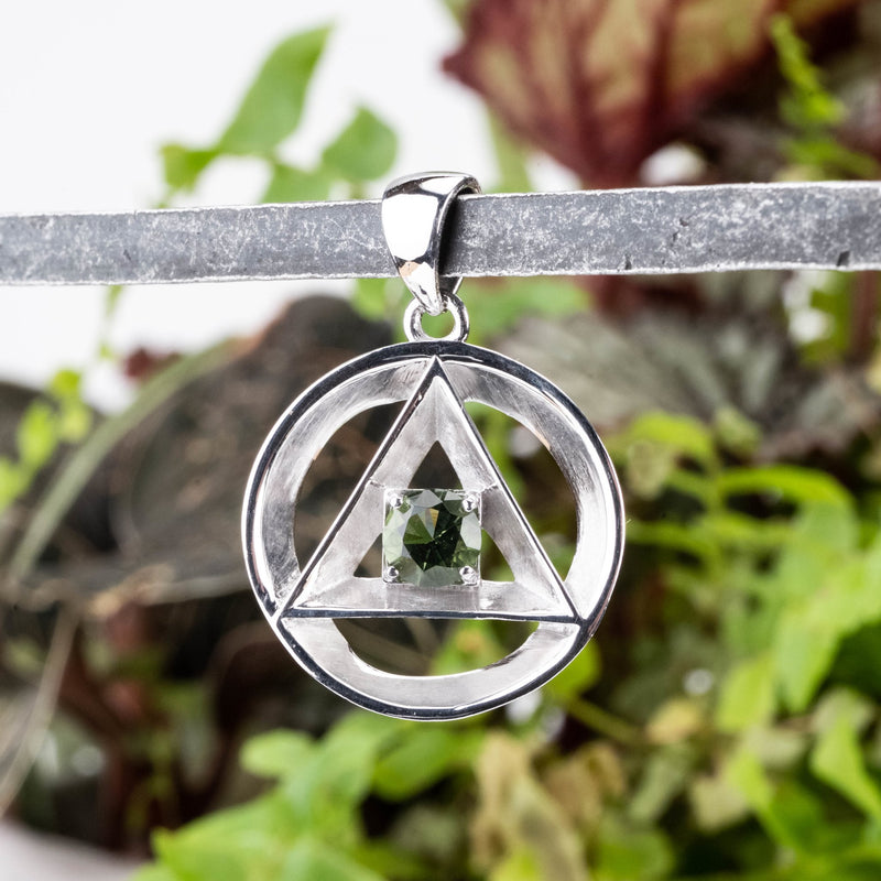 Alchemy Pendant | Moldavite Gemstone .925 Silver - InnerVision Crystals