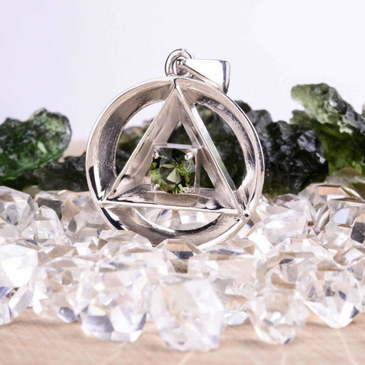 Alchemy Pendant Silver | Moldavite Gemstone - InnerVision Crystals