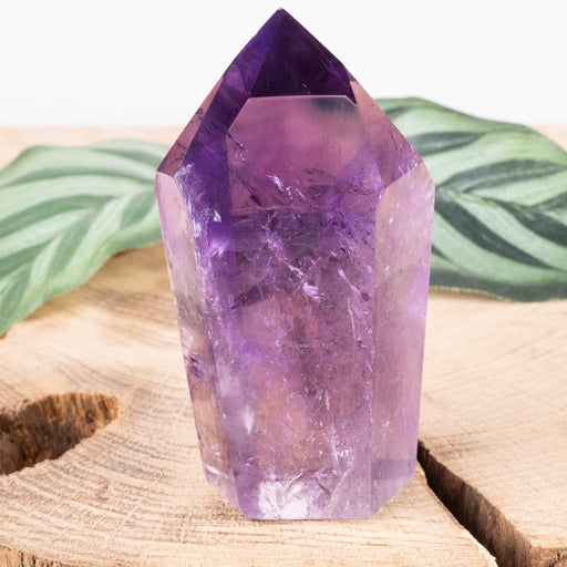 Amethyst Polished Point 103 g 69x37mm - InnerVision Crystals