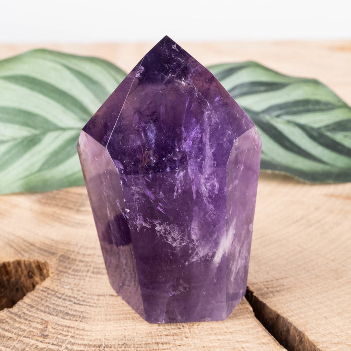 Amethyst Polished Point 118 g 62x40mm - InnerVision Crystals