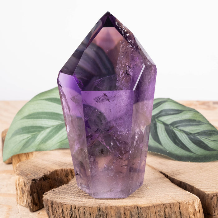Amethyst Polished Point 212 g 91x49mm - InnerVision Crystals