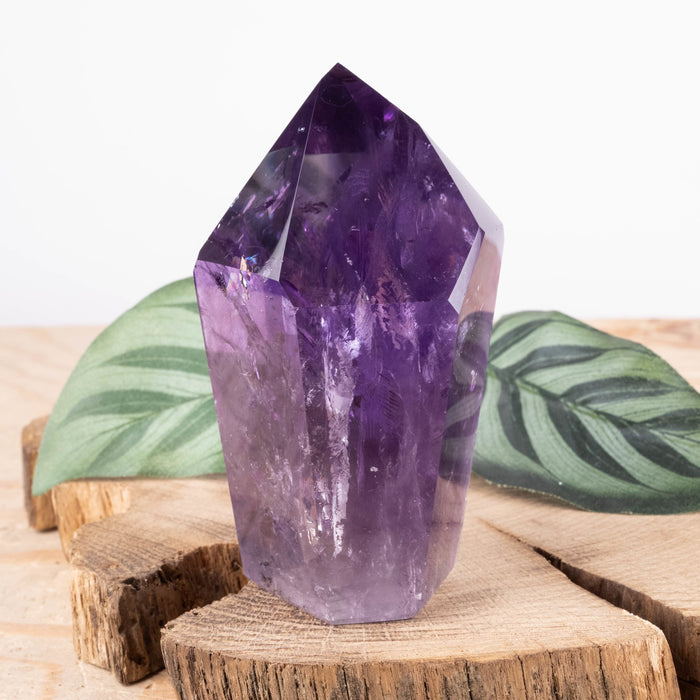 Amethyst Polished Point 246 g 86x50mm - InnerVision Crystals