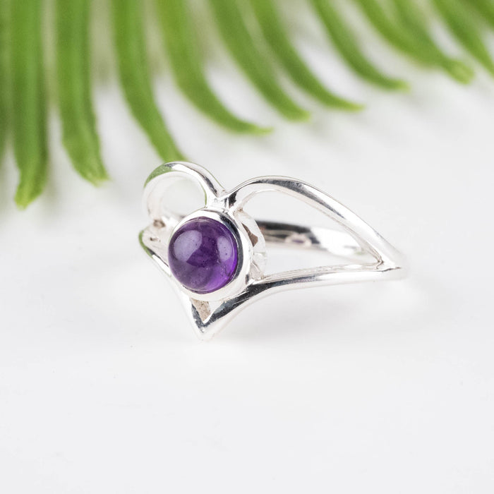 Amethyst Ring 4.5mm Size 6 - InnerVision Crystals