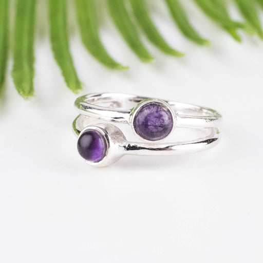 Amethyst Ring 4mm Size 5.5 - InnerVision Crystals