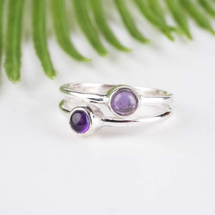 Amethyst Ring 4mm Size 6 - InnerVision Crystals