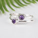 Amethyst Ring 4mm Size 8.5 - InnerVision Crystals