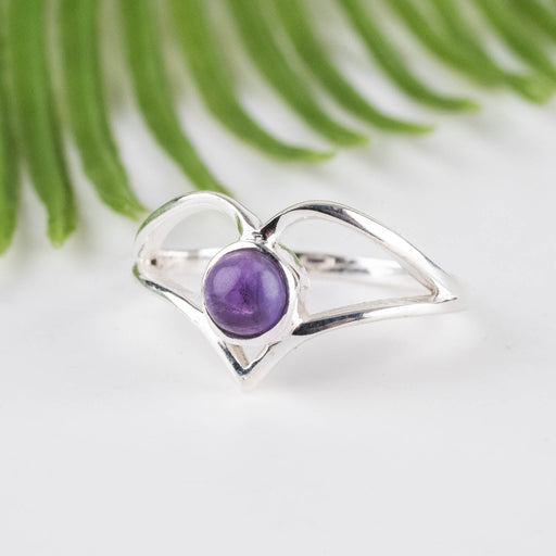 Amethyst Ring 5mm Size 8 - InnerVision Crystals