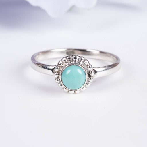Arizona Turquoise 5mm Ring Size 8 - InnerVision Crystals