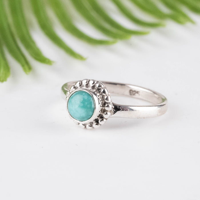 Arizona Turquoise Ring 4mm Size 5.5 - InnerVision Crystals