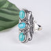 Arizona Turquoise Ring 7x5mm Size 8.5 - InnerVision Crystals