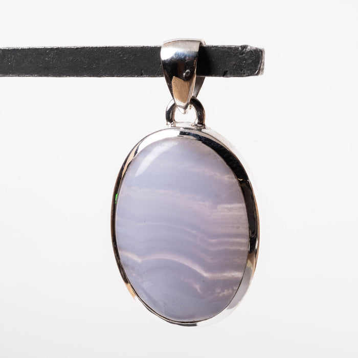Blue Lace Agate Pendant 8.84 g 37x20mm - InnerVision Crystals