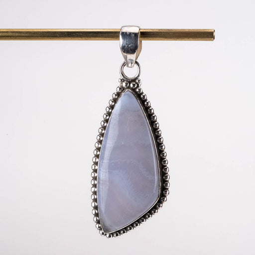 Blue Lace Agate Pendant 8.99 g 52x18mm - InnerVision Crystals
